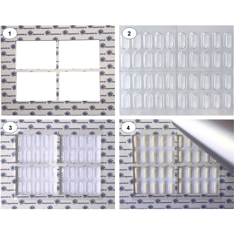 Blisterset für 4000 Kapseln Größe 0 und 00