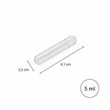 Maxikapsel mit 5 ml Volumen, Maße:  4,1 x 1,5 Zentimeter