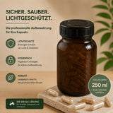 Pharmaz. Weithalsflaschen Braunglas, Größe XL, 250 ml