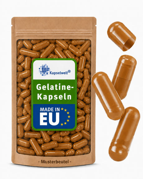 Gelatinekapseln karamell - Größe 0
