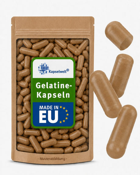 Gelatinekapseln karamell - Größe 0