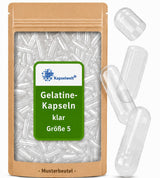 Gelatinekapseln klar - Größe 5