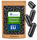 Gelatinekapseln schwarz - Größe 0