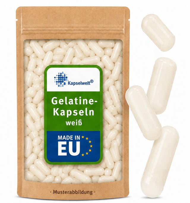 Gelatinekapseln weiß - Größe 1