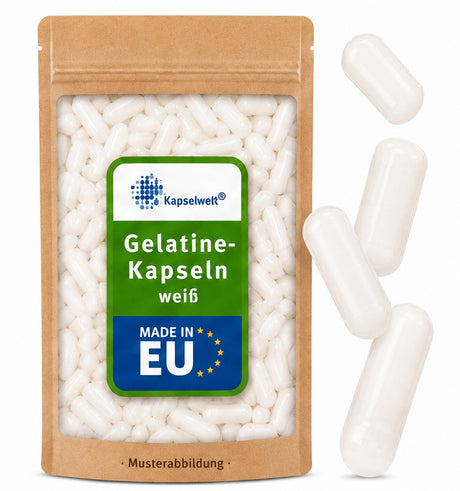 Gelatinekapseln weiß - Größe 00