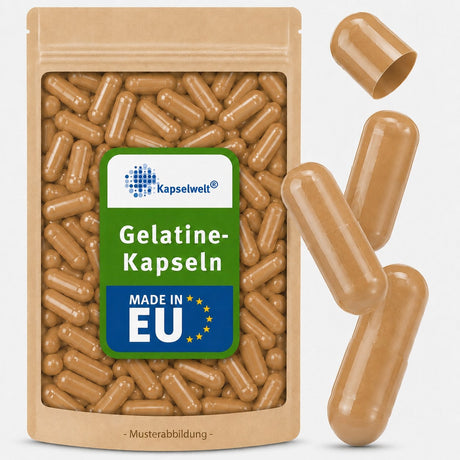 Gelatinekapseln karamell - Größe 0