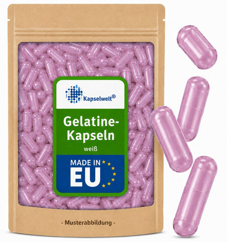 Gelatinekapseln pink - Größe 00