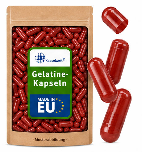 Gelatinekapseln dunkelrot - Größe 1