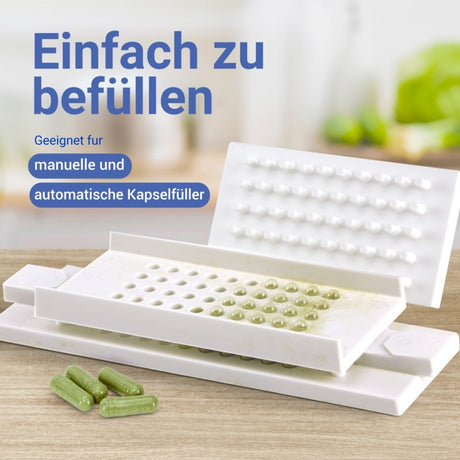 Kapseln sind einfach zu befüllen mit manuellem Kapselfüller