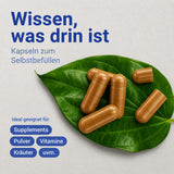 Karamellfarbene Kapseln, geeignet für Pulver, Vitamine und Kräuter usw.