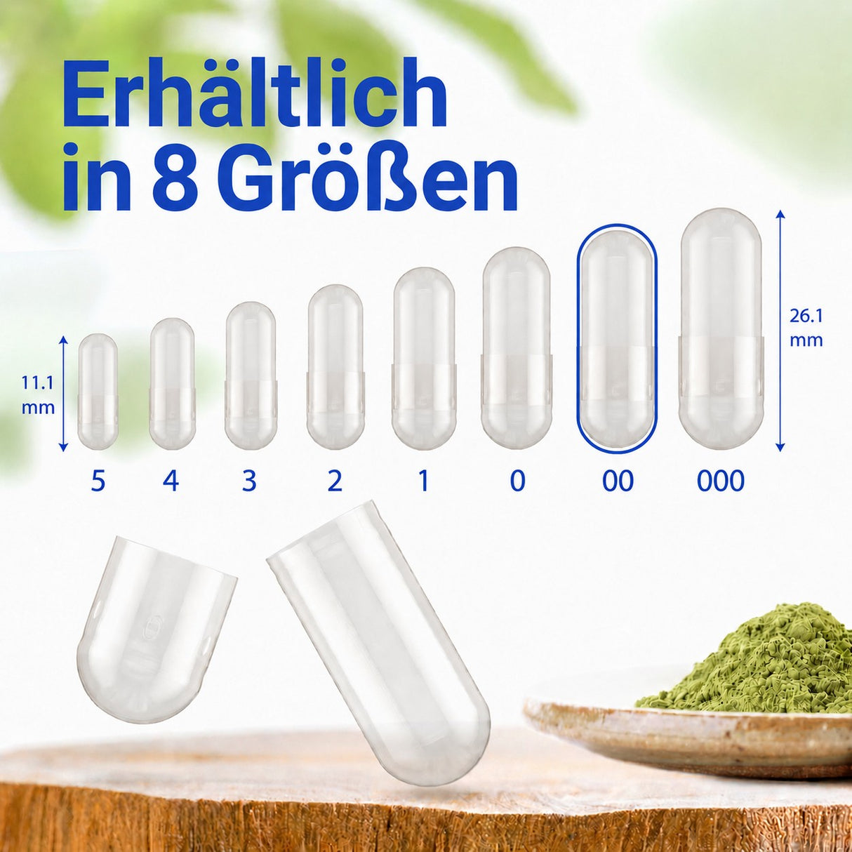 Vegikapseln klar - Größe 00