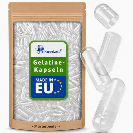 Gelatinekapseln klar - EU Herkunft - Größe 0