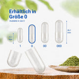 Kapseln erhältlich in Größe 0