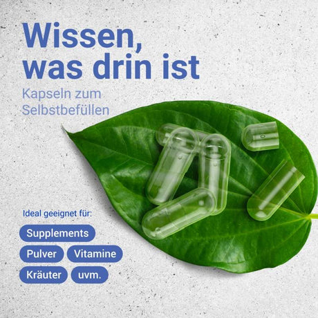 Wissen was drin ist, geeignet für Pulver, Kräuter, Vitameine usw. 