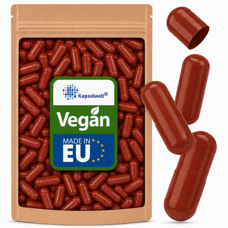 Vegikapseln dunkelrot Größe 0
